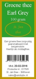 Groene thee earl grey 100 gram