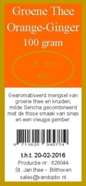 Groene thee orange-ginger 100 gram