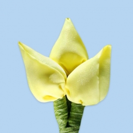 Tulp corsage zacht geel