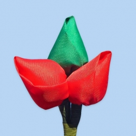 Tulp corsage rood-groen-rood