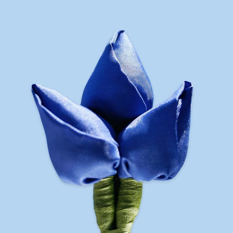 Tulp corsage donker blauw