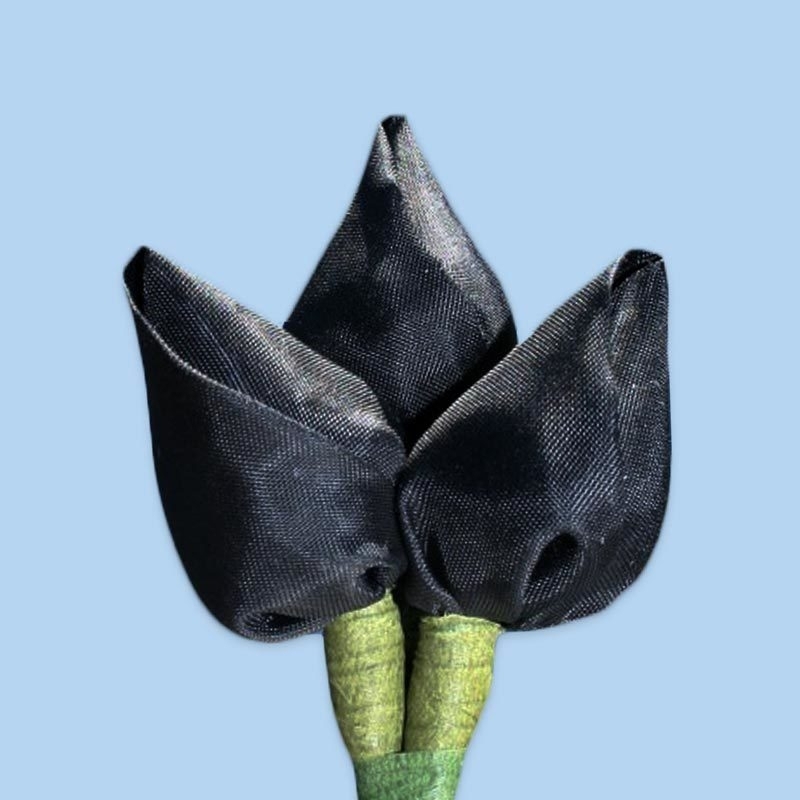 Tulp corsage zwart