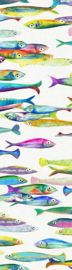Tafelloper Poisson Bleu met felgekleurde vissen (katoen)