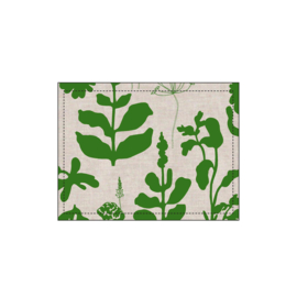Marimekko Pienet Elokuun Varjot naturel met groen, afneembare placemat  31 x 42 cm