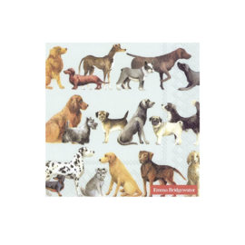 Ihr Emma Bridgewater pakje met 20 papieren servetten met honden 33 x 33 cm