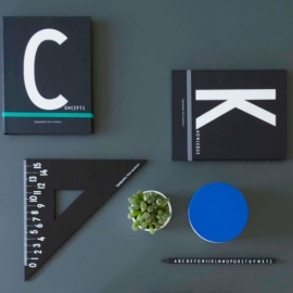 Design Letters kobalt blauw deksel voor porseleinen mok