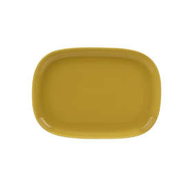 Marimekko Oiva platte serveerschaal mosterdgeel 32 x 23 cm