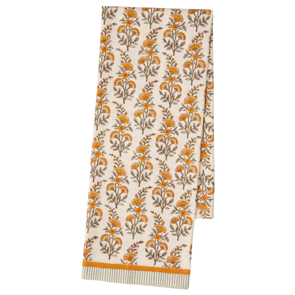 Bungalow Blokprint tafelkleed Calla Honey