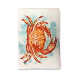 Frutos do Mar serveerplankje Krab, aardewerk met ophangleertje 25 x 17,5 cm
