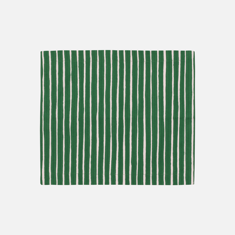 Marimekko placemats Piccolo roze en groen dik canvas | 35 x 40 cm