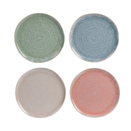 Siaki breezy ontbijtbord 21,5 cm aardewerk per stuk, kies uit: beige, koraal, groen, blauw