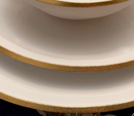 Nosse Ceramics EDGE Ivory Gold dinerbord Ø28 cm