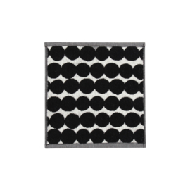 Marimekko vaatdoek Räsymatto zwart wit 30 x 30 cm