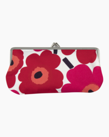 Marimekko elongated wallet / pouch / bag organizer in Unikko Red