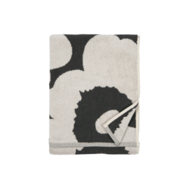 Marimekko (keuken-)handdoek Unikko zwart (donkergrijs) wit 50 x 70 cm