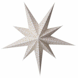 Bungalow papieren kerstster Stardust Gold met kleine sterretjes - 100 cm doorsnede