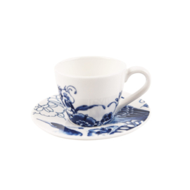 Royal Delft Peacock Symphony espresso kop-en-schotel