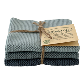 Solwang vaatdoekjes set van 3 Rustic Blue