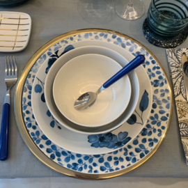 Blauw, blauw, blauw porseleinen soepbord Ø19,7 cm PER STUK