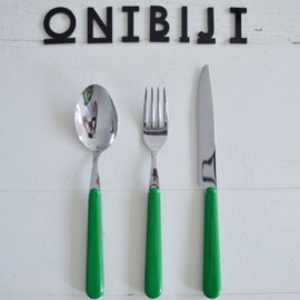 Brio gekleurd bestek ontbijtvork Groen 16 | 18 cm