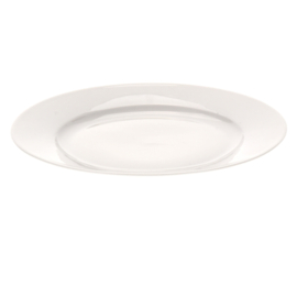 Doos met 12 stuks Siaki wit dinerbord new bone china porselein | Ø27 cm