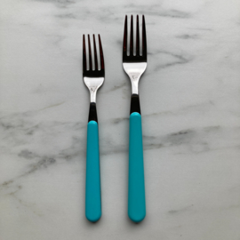 Brio gekleurd bestek ontbijtvork Azur / Turquoise | 18 cm