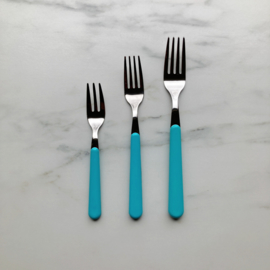 Brio gekleurd bestek taartvorkje Azur / Turquoise | 15 cm