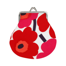 Marimekko wallet / old fashioned purse / bag organizer in Unikko Red