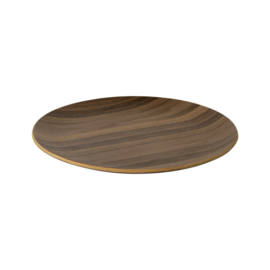 Ihr onderbord van wilgenhout donker hout Ø 30 cm