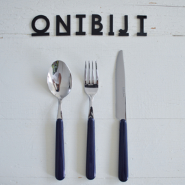 Brio gekleurd bestek ontbijtvork Donkerblauw 2 | 18 cm
