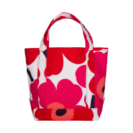 Marimekko handbag Unikko red made of sturdy canvas