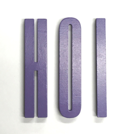 Design Letters LILA / PAARS houten letter 12 cm voor binnen