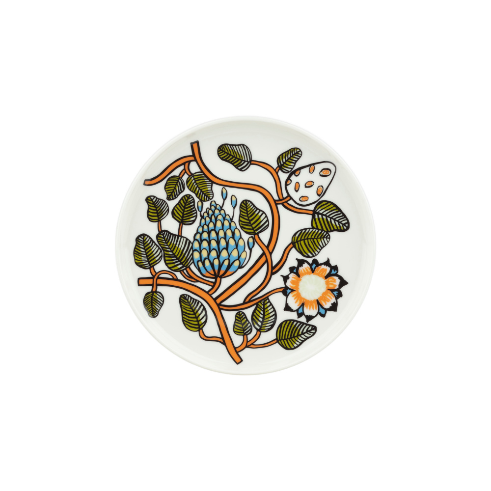 Marimekko Ontbijtbord Oiva Tiara rankende bloemen | Ø 20 cm