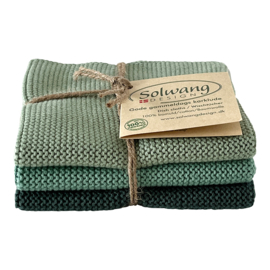 Solwang vaatdoekjes set van 3 Rustic Green