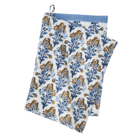 Bungalow Blokprint theedoek blokprint Blossom Riviera | 50 x 70 cm