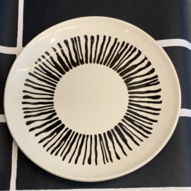Duro Ceramics Mix 'n' Match JAZZ zwart wit taartbordje Ø 19 cm