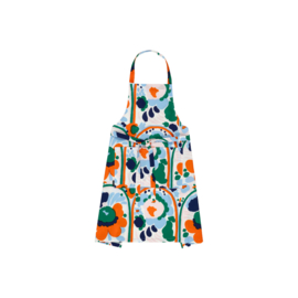Marimekko schort Karuselli groen, roze, oranje en blauw