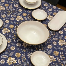 Nosse Ceramics EDGE Ivory Gold serveerschaal Ø25 cm