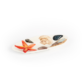 Langwerpig schaaltje of lepellegger Fruits de mer (mossel, schelp, zeester) | 11 x 25,5 cm