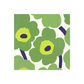 Marimekko x Ihr Unikko green paper lunch napkins 33 x 33 cm, 20 pieces