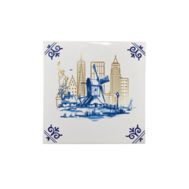 Royal Delft Goldie Tile Delft to New York