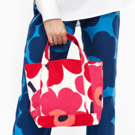 Marimekko handbag Unikko red made of sturdy canvas