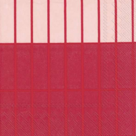 Marimekko x Ihr Tiiliskivi rood pakje papieren servetten 33 x 33 cm, 20 stuks