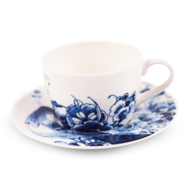 Cup and saucer Peacock Symphony