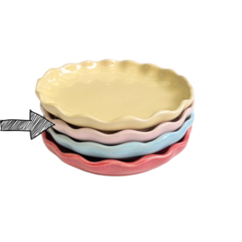 Gresnovo zacht roze klein bordje met geschubt randje (rose fondant) | Ø13 cm