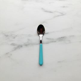 Brio gekleurd bestek mokkalepeltje Azur / Turquoise | 12,5 cm