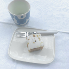 Brio gekleurd bestek taartvorkje Wit 19 | 15 cm