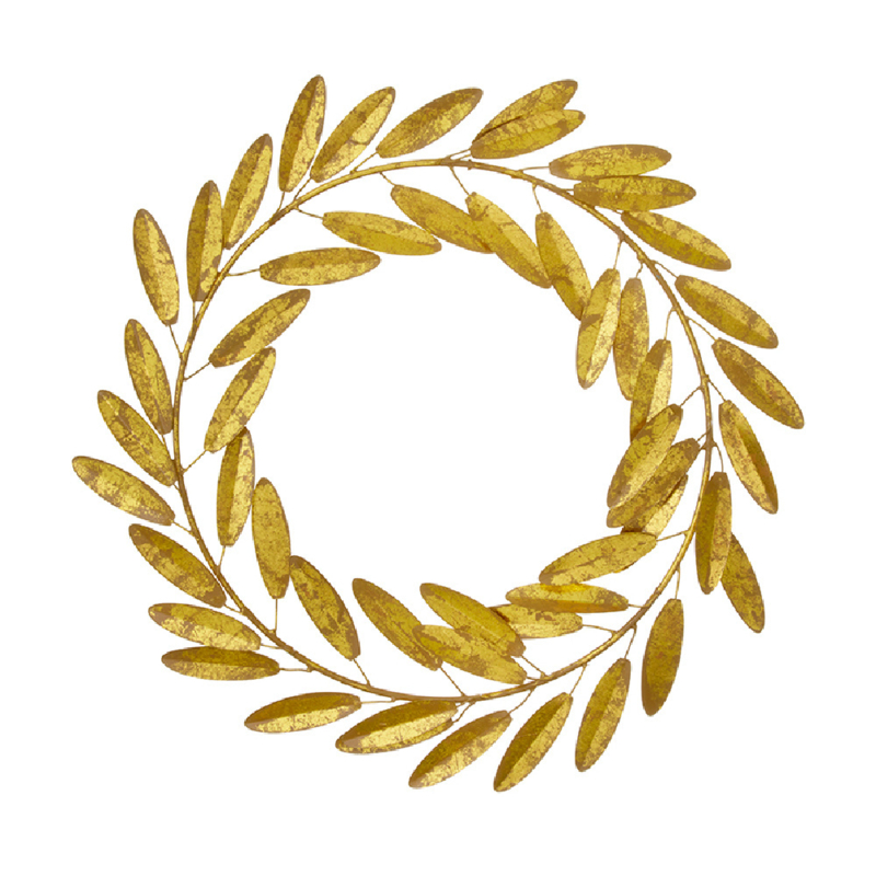 Bungalow KERST krans van gouden olijfblaadjes Ø35 cm