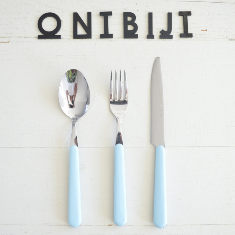 Brio gekleurd bestek ontbijtmes  Lichtblauw | 20 cm