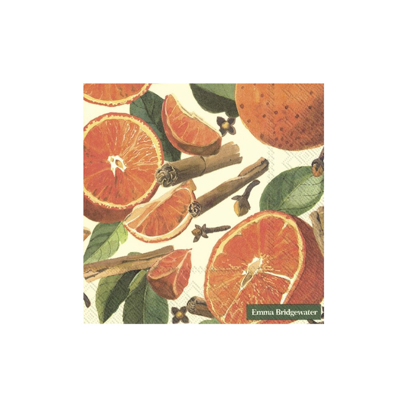 Ihr Emma Bridgewater papieren lunchservetten Spiced Oranges 33 x 33 cm, 20 stuks